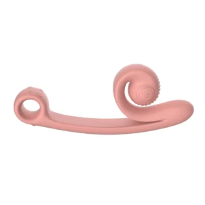 Snail Vibe Curve Intimate Device Peachy Pink Dual Motors Silicone