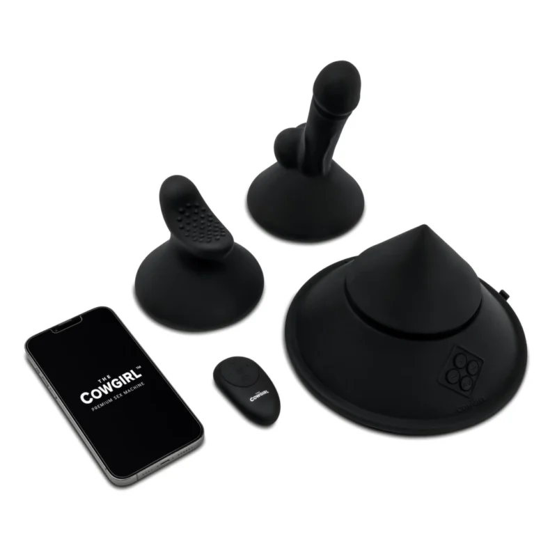 The Cowgirl Cone Intimate Machine Wireless Remote 20 Modes Black