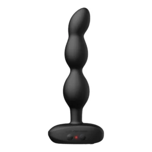 Lovense Ridge Rotating & Vibrating Anal Beads - Flexible Silicone, Black