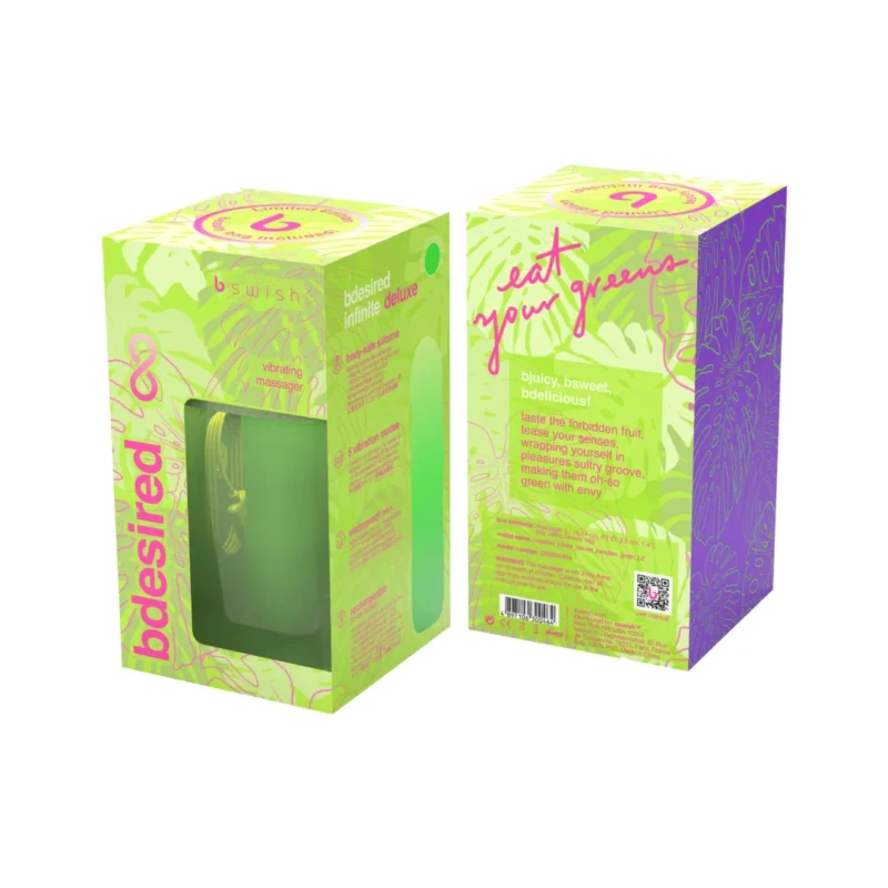 B Swish Bdesired Infinite Deluxe Beauty Edition Intimate Massager Pink-Green