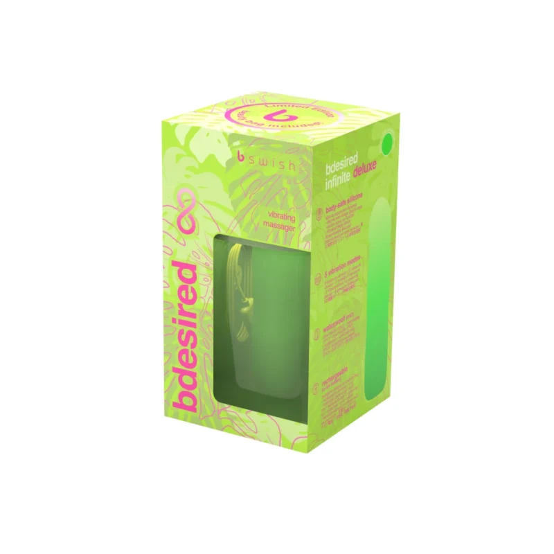 B Swish Bdesired Infinite Deluxe Beauty Edition Intimate Massager Pink-Green