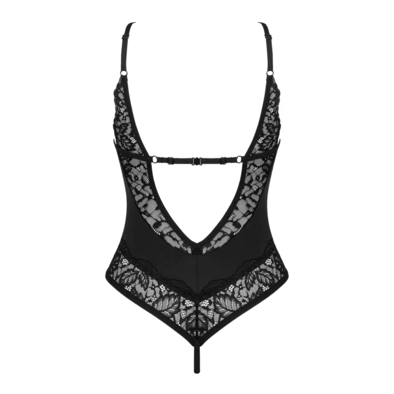 Obsessive Bellastia Black Lace Bodysuit with Adjustable Straps XL/2XL