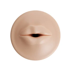 Autoblow AI Ultra Intimate Sleeve Mouth Beige - Ribbed TPR Insert