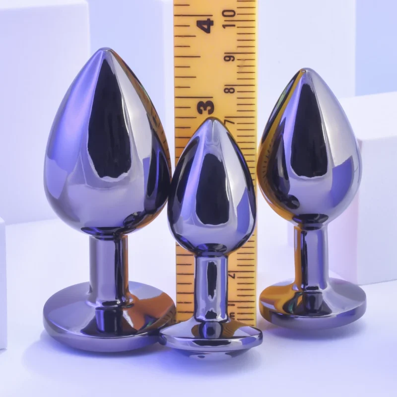 Playboy Pleasure 3-Piece Hematite Anal Plug Set - Graduated Sizes