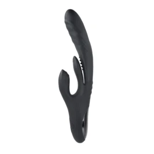 Playboy Pleasure Rapid Rabbit Black - Multi-Action Intimate Device, 10"