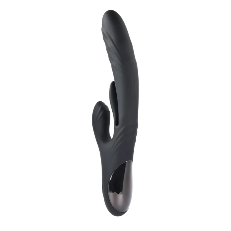 Playboy Pleasure Rapid Rabbit Black - Multi-Action Intimate Device, 10"