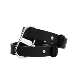 Crave ICON Cuffs Black/Silver - Elegant Adjustable Wrist Jewelry