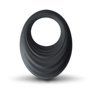 Rocks-Off Spire Vibrating Liquid Silicone Ring Black USB Rechargeable