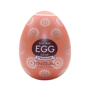 Tenga Egg Gear II - Single Intimate Device, Brown, Compact Size