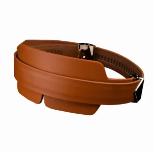 LOCKINK Leather Blindfold Kit Brown Adjustable Metal Buckles