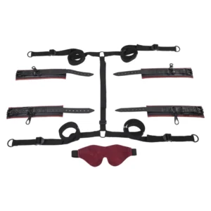 Sportsheets Saffron Under the Bed Adjustable Restraint System Red/Black