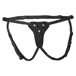 Sportsheets Hidden Pocket Strap-On Set with Remote Vibrator, Black