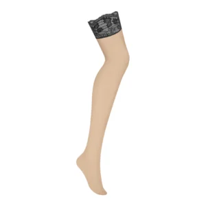 Obsessive Nutris Stockings Black Patterned XS/S Elegant Finish