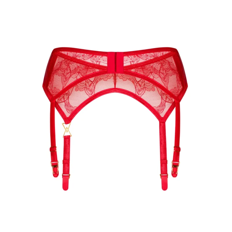 Obsessive Aliosa Garter Belt Red 2XL/3XL - Elegant Lace Detail