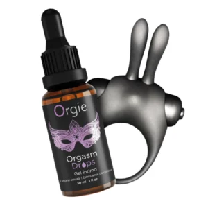 Orgie Orgasmic Bunny Stimulation Kit with Vibrating Ring & Gel