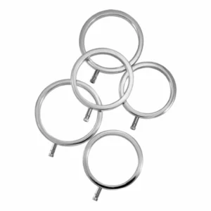 ElectraStim Set of 5 Solid Metal Rings - Adjustable Electro System