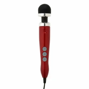DOXY Number 3 Die Cast Wand Massager Candy Red Lightweight 28cm