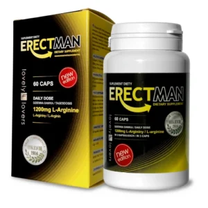 Lovely Lovers ERECTMAN Capsules - Advanced Male Vitality & Cognitive Support, 60 pcs