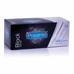 Pasante Black Velvet Extra Large Black Latex Condoms 144 pcs