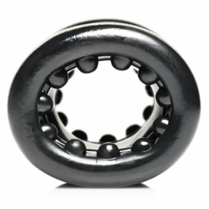 XR Brands Ball Stack Anatominis rutulinis neštuvas Juodas TPE lankstus