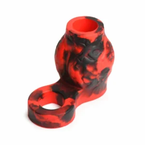 XR Brands Hell Hound Silicone Ball Stretcher Sleeve Red 68.6mm