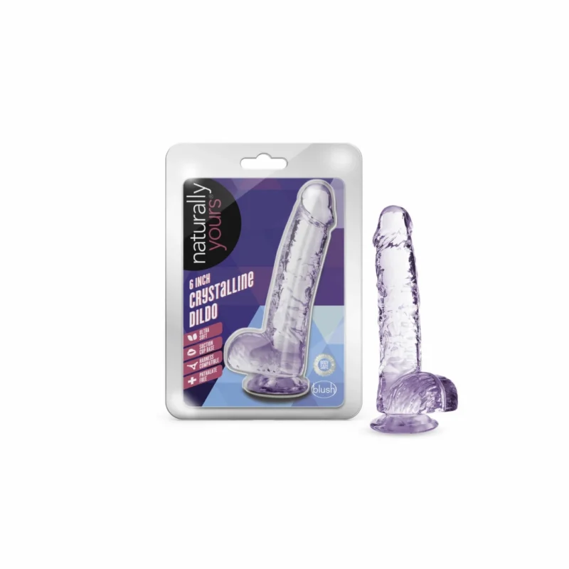 Blush Naturally Yours Amethyst Intimate Shape 6'' su siurbimo taurele TPE