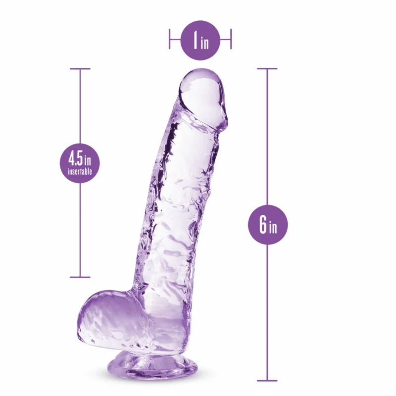 Blush Naturally Yours Amethyst Intimate Shape 6'' su siurbimo taurele TPE