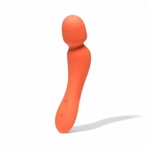Dame Min Mini Wand intymus masažuoklis Papaya – kompaktiškas ir ergonomiškas dizainas