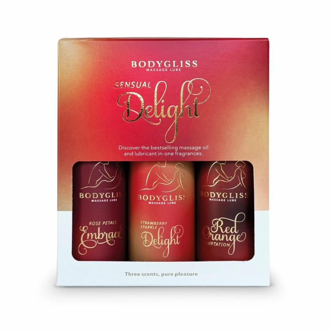 BodyGliss Travel Edition 3-Pack - Red Orange, Strawberry, Rosepetals