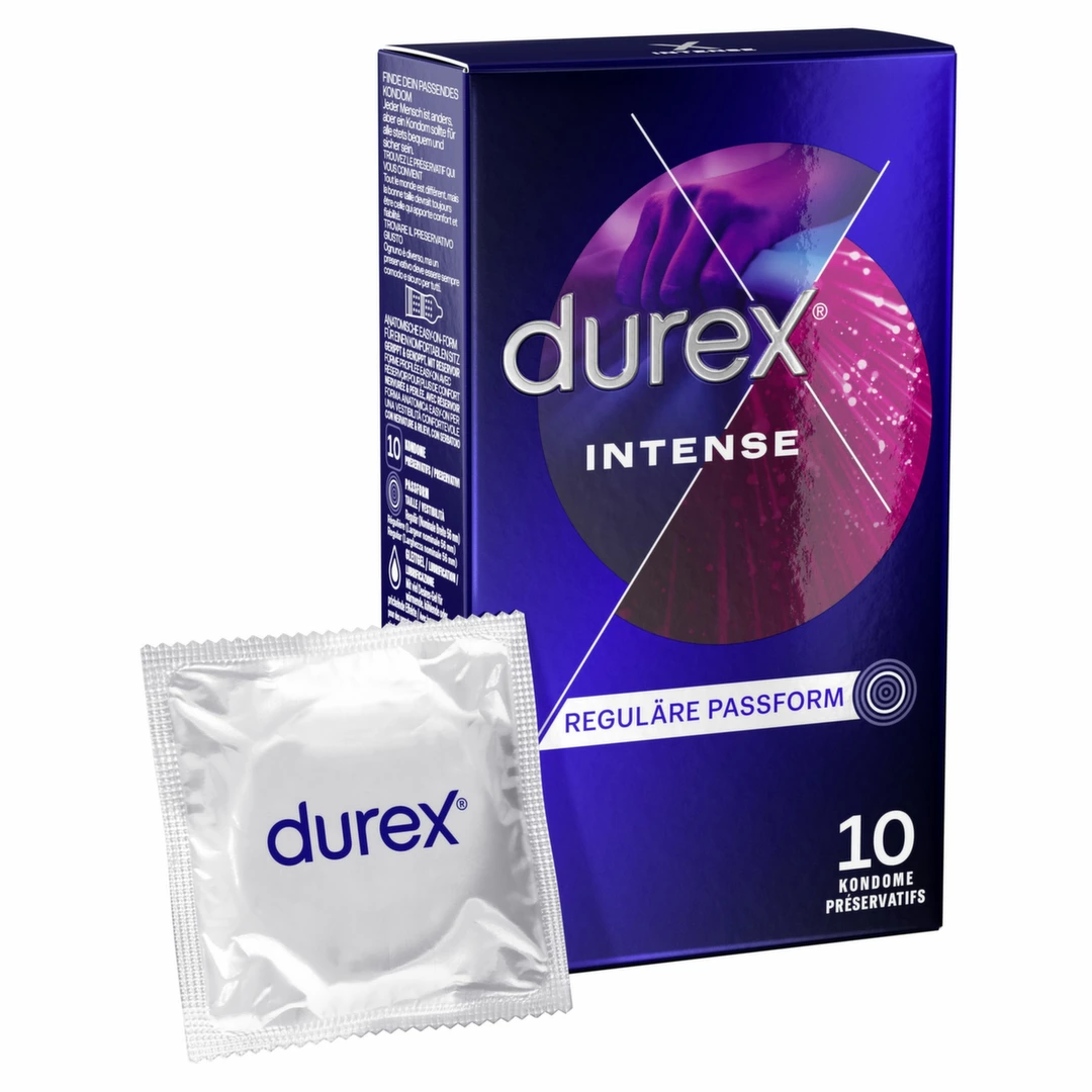 Durex Intense Orgasmic Sensation Condoms 10-Pack with Stimulating Texture