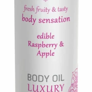 Shiatsu Luxury Edible Body Oil Raspberry & Apple 100ml - Nourishing Formula