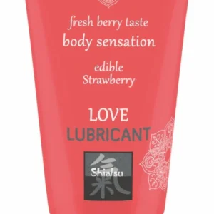 Love Lubricant Edible Gel Strawberry 100ml - Water-Based Formula