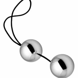 XR Brands Sterling Grey Kegelio treniruočių kamuoliai, silikoniniai, atsparūs vandeniui