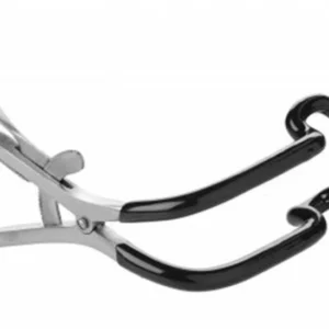 XR Brands Jennings Black Rubber-Coated Medical Mouth Opener 8"