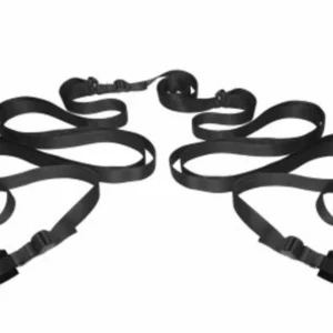 XR Brands Hold Me Bed Bondage Set Black - Adjustable Restraint System