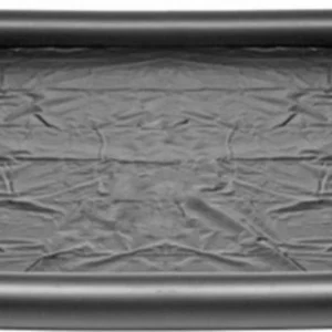 XR Brands Nuru pripučiamas vinilinis masažo paklodė 200x170x14 cm juoda