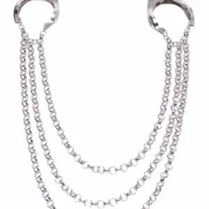 Affix Triple Chain Adjustable Nipple Clamp System - Silver Finish
