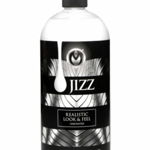 Jizz White Premium Water-Based Lubricant 1L - Creamy Texture, Unscented