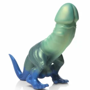 XR Brands Jurassic Series Silicone Prehistoric Model Green-Blue L