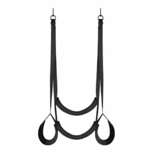 Loving Joy Adjustable Intimate Swing with Soft Fleece Support, Black