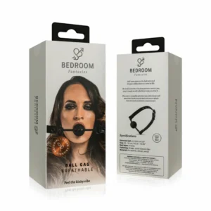 EasyToys Breathable Silicone Ball Gag Black - Adjustable Comfort Fit 4.1cm