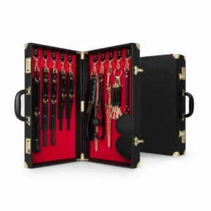 Bedroom Fantasies Bondage Set 13-Piece PU Leather Lockable Kit
