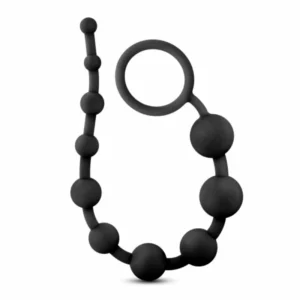 Skaistalai Naujienos Anal Adventures Platinum Silicone Beads Juodi 25 cm