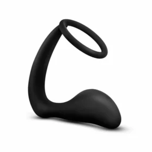 Blush Anal Adventures Platinum Silicone Plug & Performance Ring, juodas