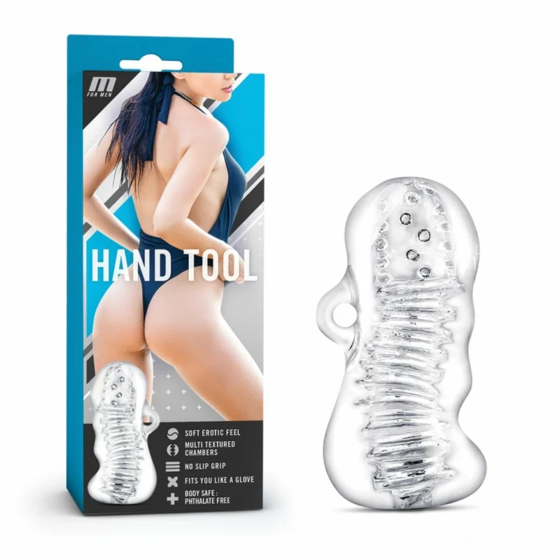 M for Men Hand Tool Intimate Device Skaidrus elastomeras, Ergonomiška rankena