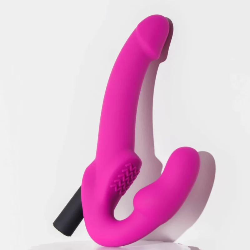 Skaistalai Temptasia Estella Vibrating Strapless System rožinis silikonas 20cm