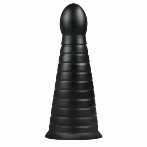 BUTTR Devil Dog Silicone Large Ribbed Anal Plug Black XXL