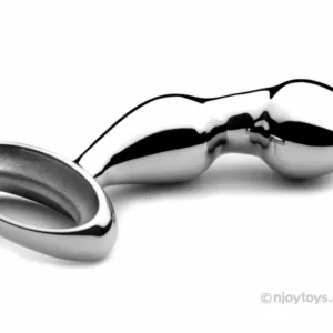 Njoy PFun Stainless Steel Anatomical Plug - Ergonomic Design, Medium Size