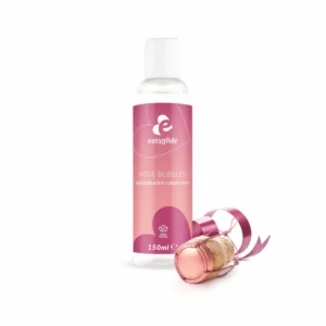 EasyGlide Rose Bubbles Water-Based Lubricant 150ml, pH-Balanced Formula