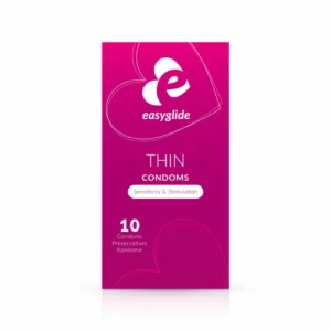 EasyGlide Extra Thin Latex Condoms 10-Pack Anatomical Shape